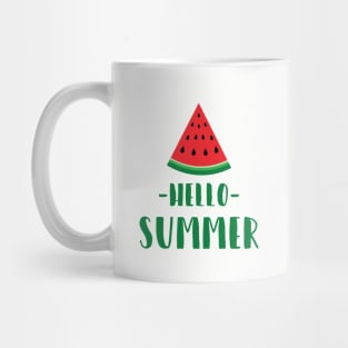 Hello Summer with fresh watermelon Mug